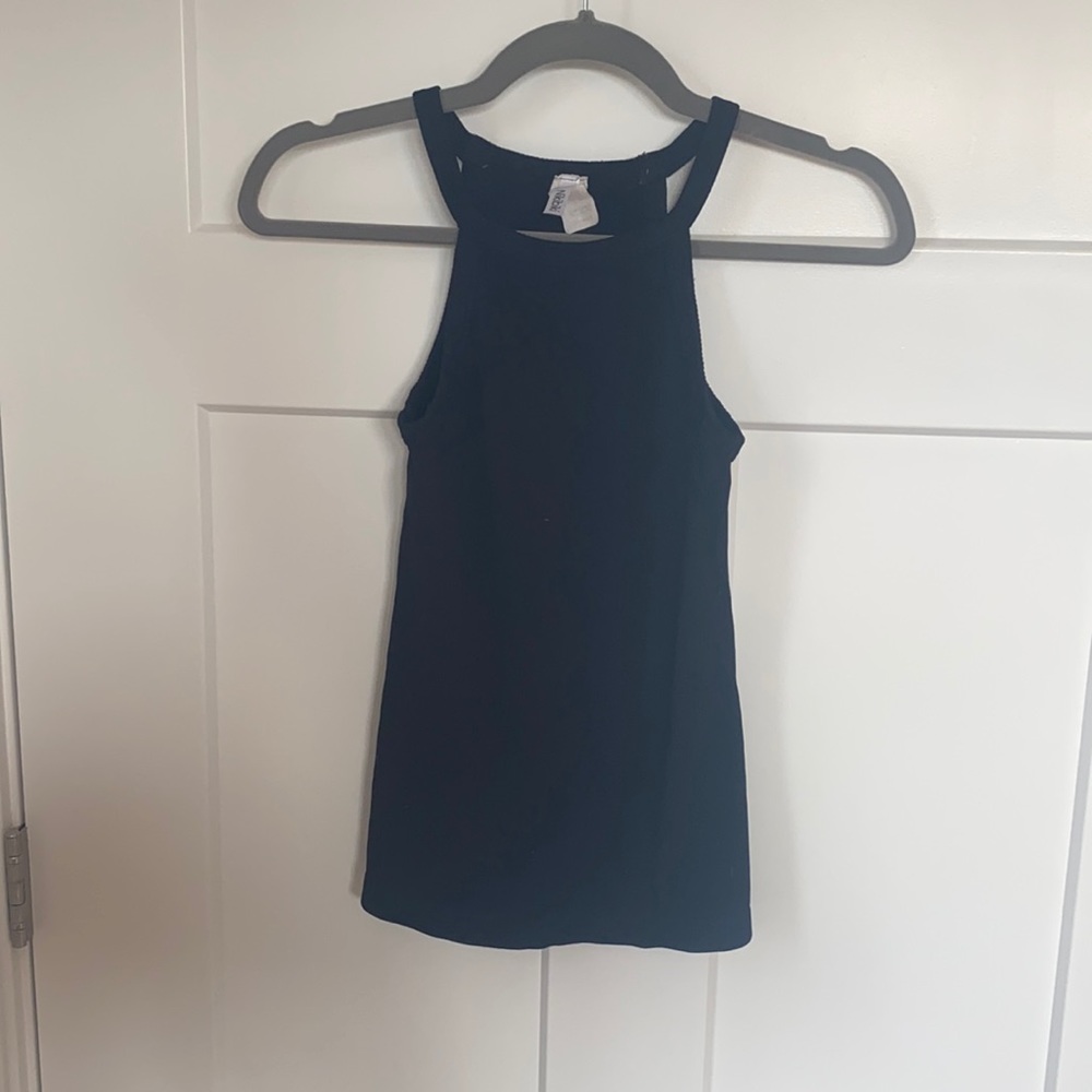 Ribbed high neck tank